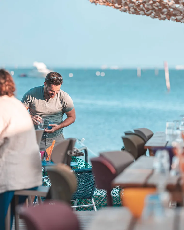 Terrasse de la Station des Gus face au Bassin d'Arcachon